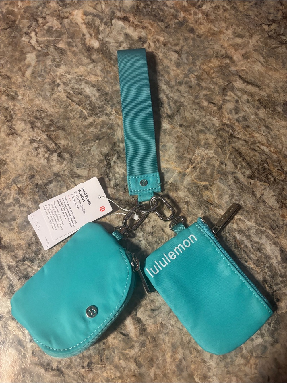 lululemon athletica Teal Key & Card Holder Wristlet
